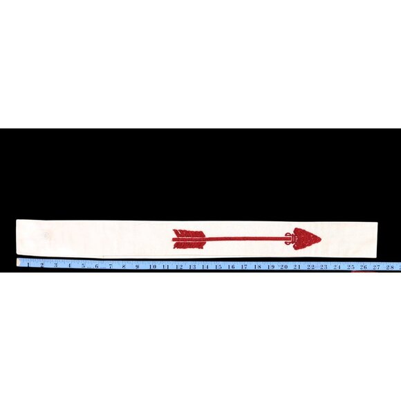 Vintage Boy Scout Order Of The Arrow Ordeal Sash Red White Honor Scouting Award - Picture 4 of 4